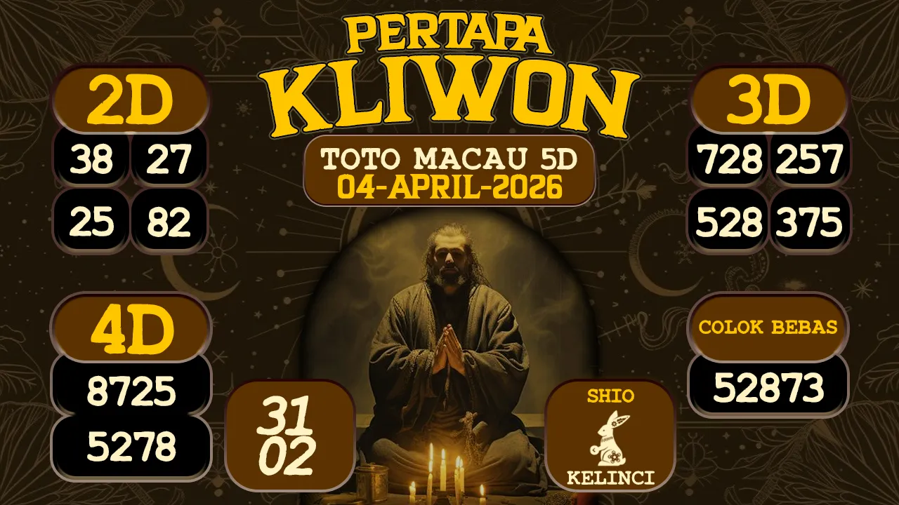 syair Pertapa Kliwon Toto Macau 5D 04 04 2026