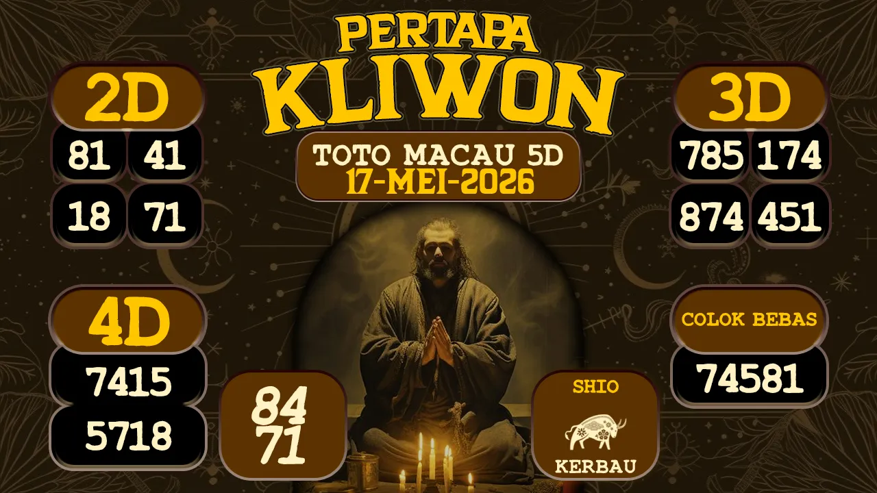 syair Pertapa Kliwon Toto Macau 5D 17 05 2026
