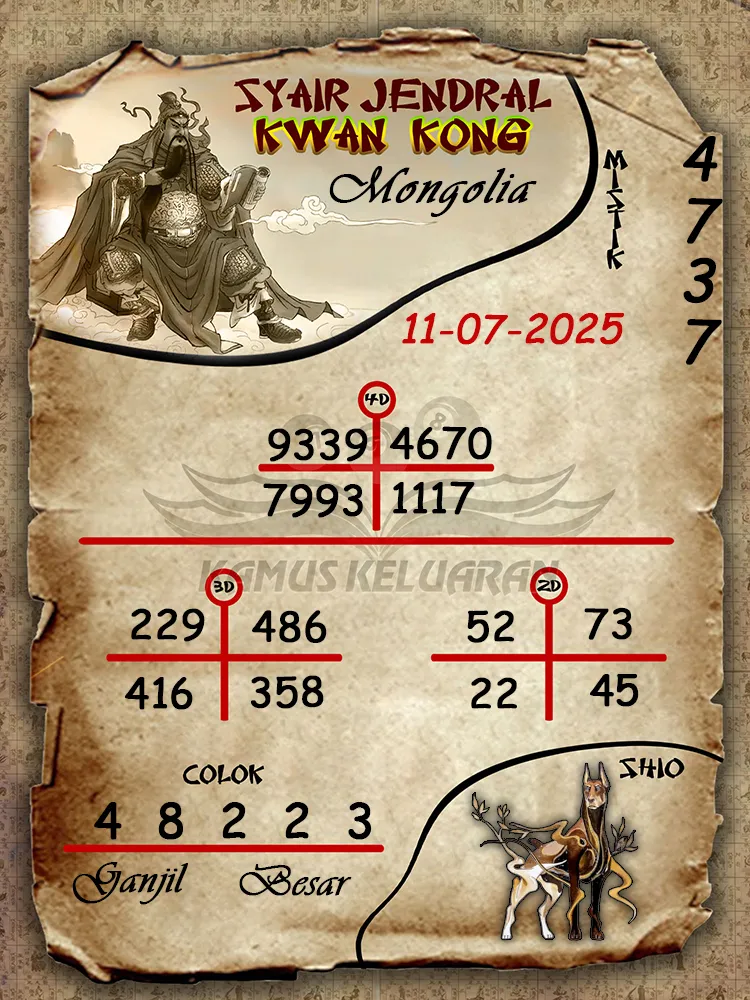 syair jendral kwan kong Mongolia 11 07 2025