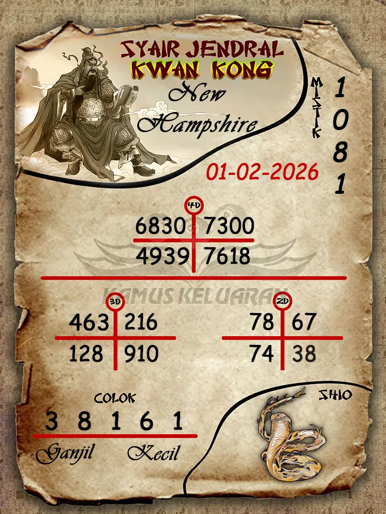 Syair Jendral Kwan Kong New Hampshire 01 02 2026