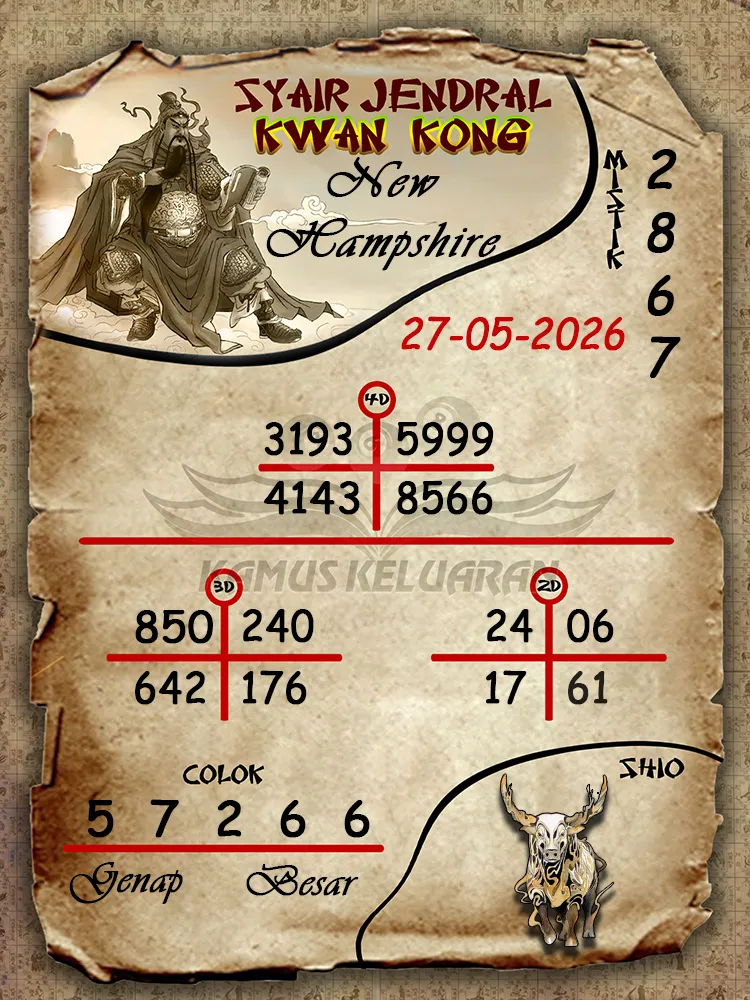 Syair Jendral Kwan Kong New Hampshire 27 05 2026