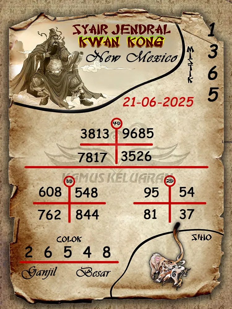 syair jendral kwan kong new mexico 21 06 2025