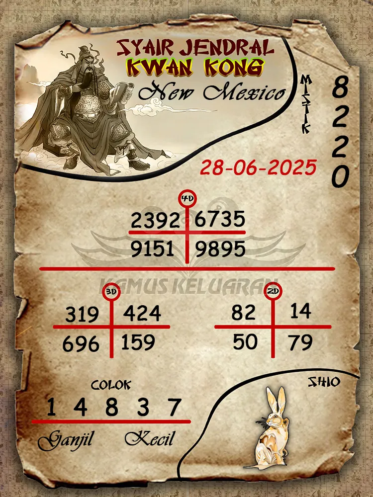 syair jendral kwan kong New Mexico 28 06 2025