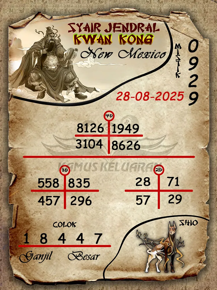 syair jendral kwan kong New Mexico 28 08 2025