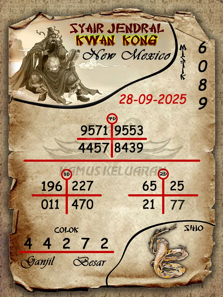 Syair jendral kwan kong New Mexico 28 09 2025