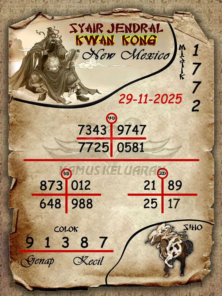 Syair Jendral Kwan Kong New Mexico 29 11 2025
