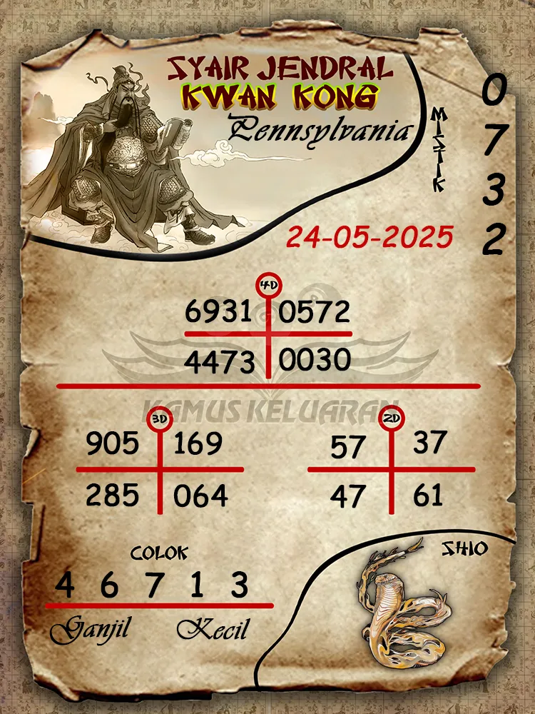 syair jendral kwan kong pennsylvania 24 05 2025