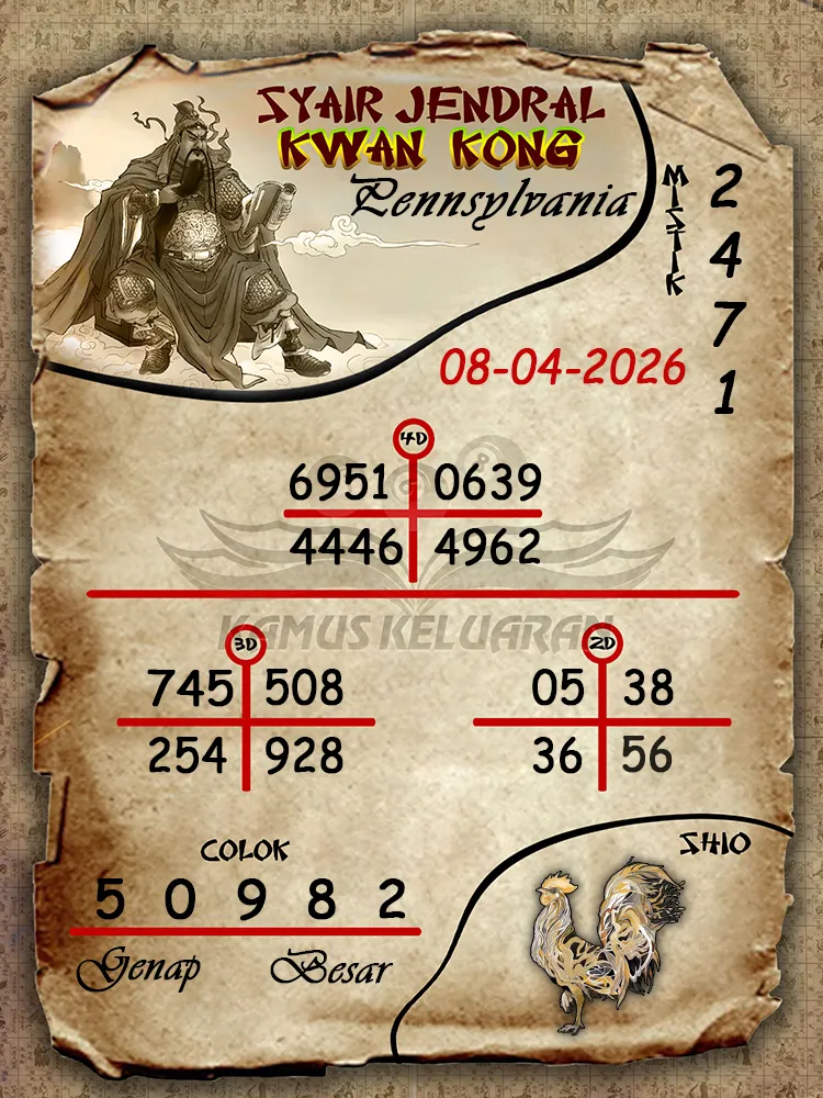 Syair Jendral Kwan Kong Pennsylvania 08 04 2026