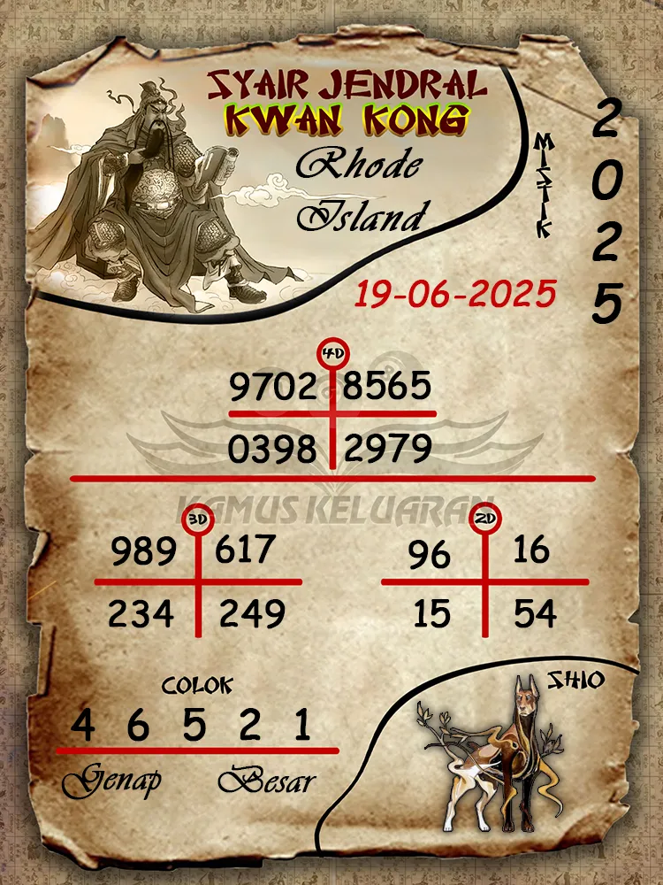 syair jendral kwan kong rhode island 19 06 2025