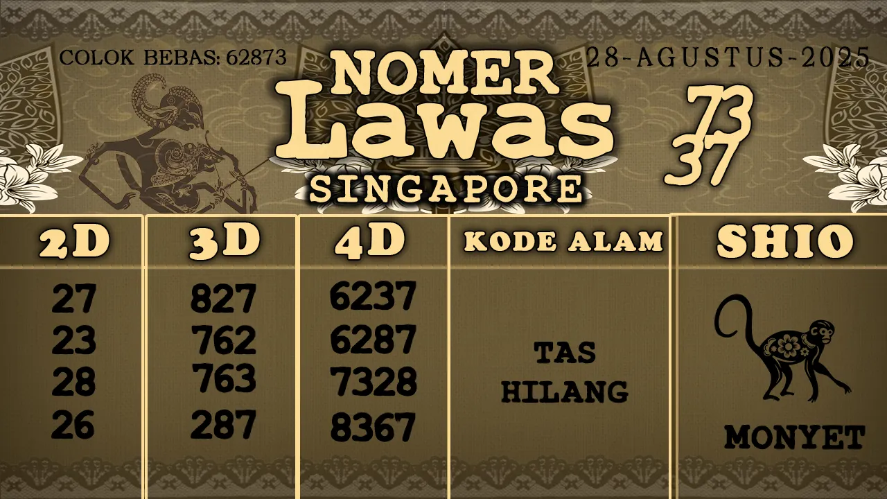 syair Nomer Lawas Singapore 28 08 2025