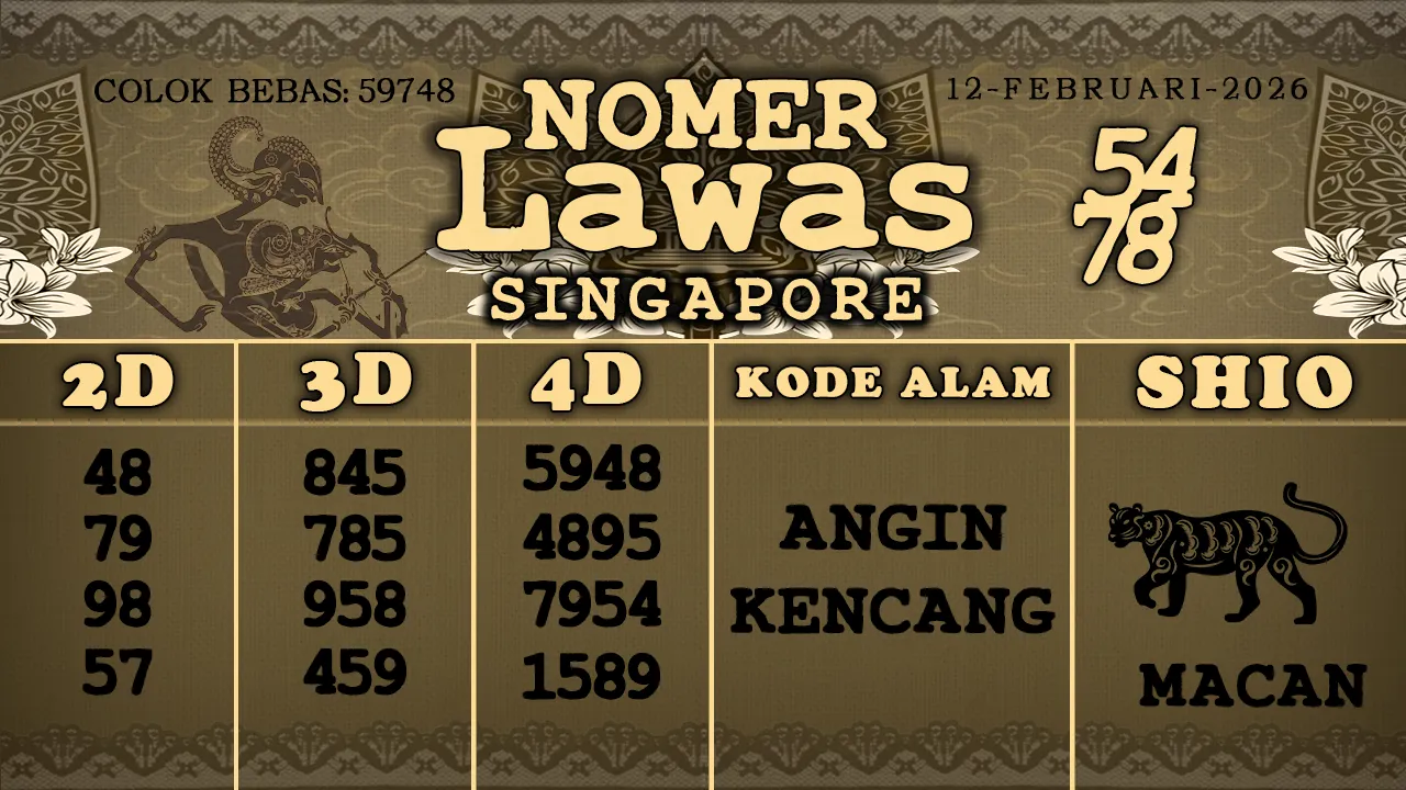 syair Nomer Lawas Singapore 12 02 2026