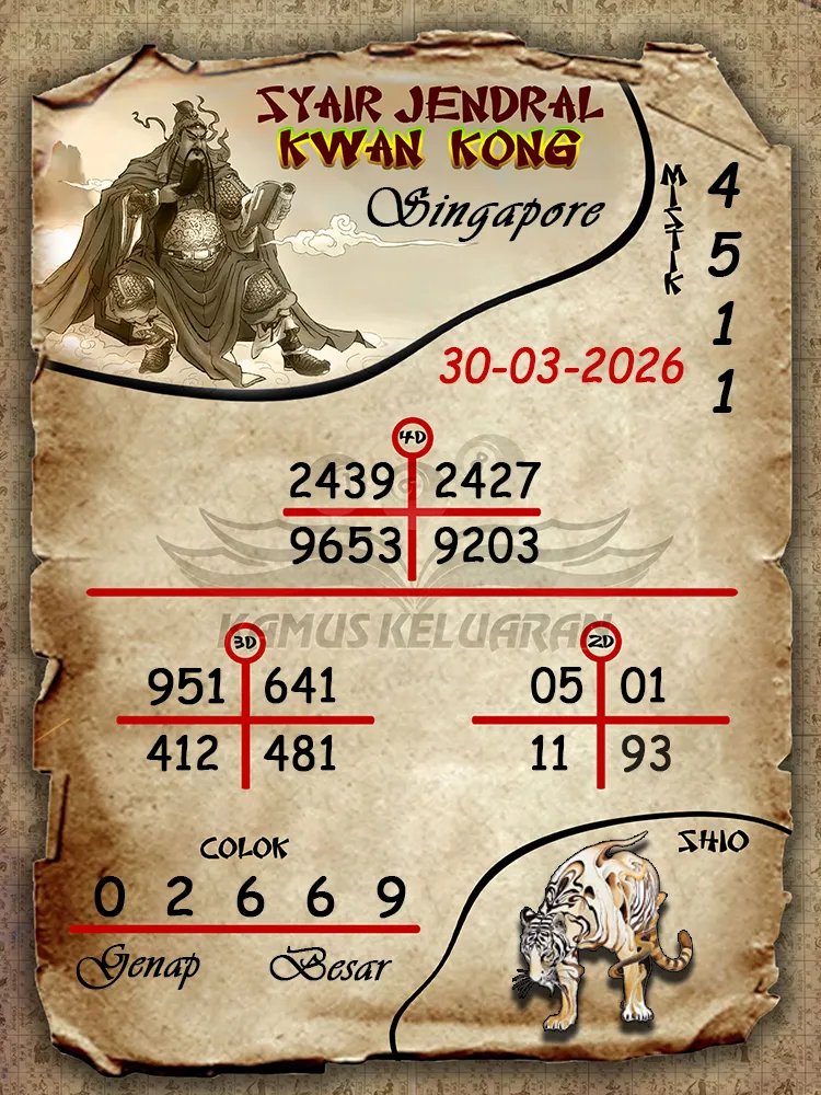 Syair Jendral Kwan Kong Singapore 30 03 2026