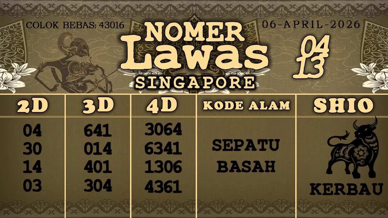 syair Nomer Lawas Singapore 06 04 2026