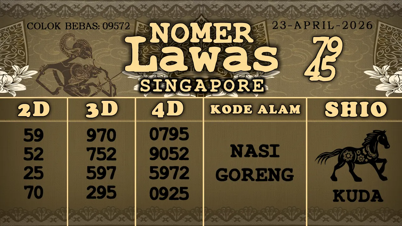 syair Nomer Lawas Singapore 23 04 2026