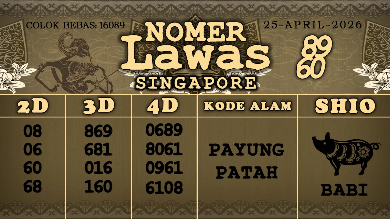 syair Nomer Lawas Singapore 25 04 2026