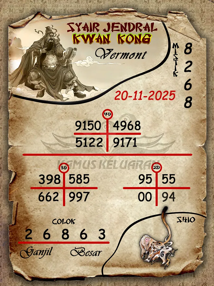 Syair Jendral Kwan Kong Vermont 20 11 2025