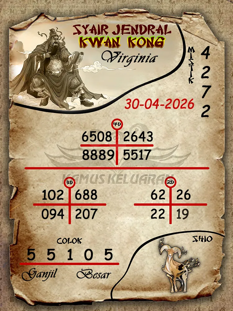 Syair Jendral Kwan Kong Virginia 30 04 2026