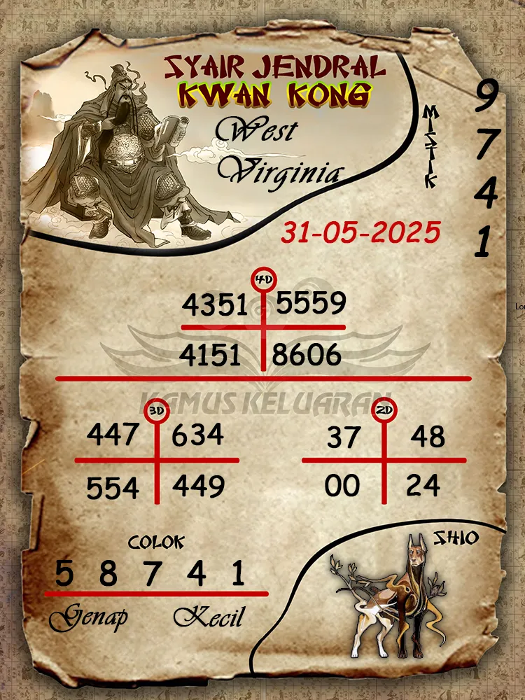 syair jendral kwan kong west virginia 31 05 2025