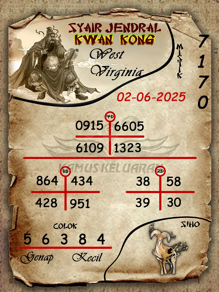 syair jendral kwan kong west virginia 02 06 2025