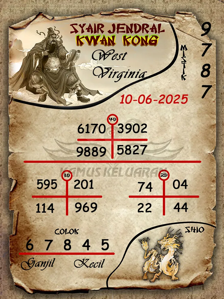 syair jendral kwan kong west virginia 10 06 2025