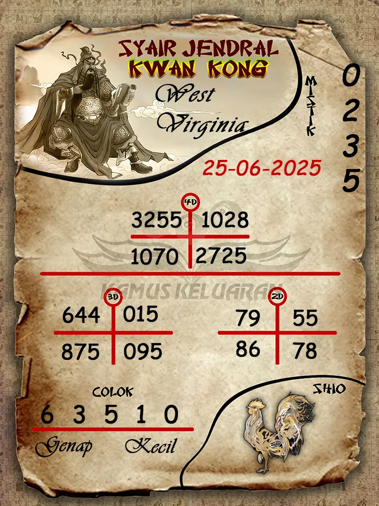 syair jendral kwan kong west virginia 25 06 2025