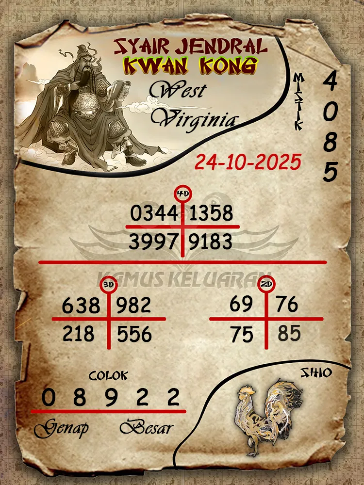 Syair Jendral Kwan Kong West Virginia 24 10 2025