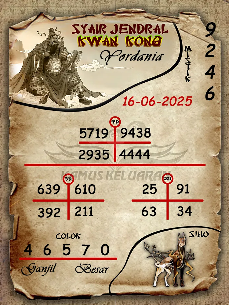 syair jendral kwan kong yordania 16 06 2025