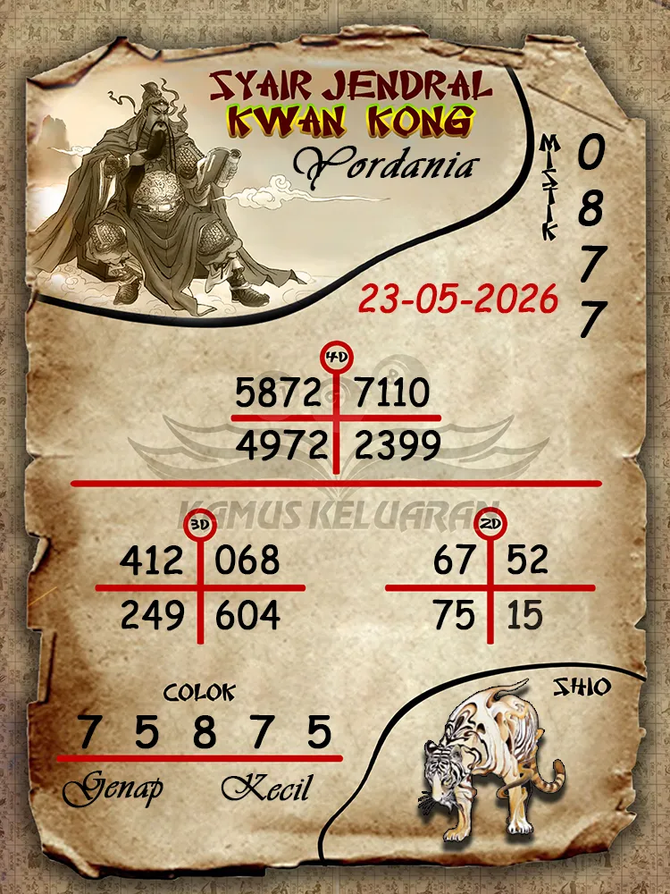 Syair Jendral Kwan Kong Yordania 23 05 2026